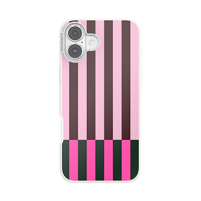 Pop of Pink Stripe &mdash; iPhone 16 Plus MagSafe Case