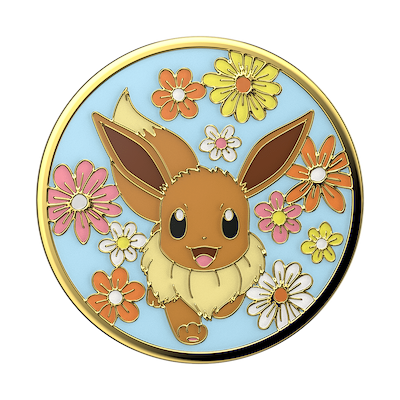 Secondary image for hover Floral Eevee Enamel — Adhesive PopGrip