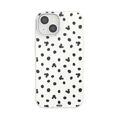 White Mickey Polka Dot &mdash; iPhone 15 MagSafe Case