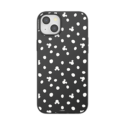 Translucent Black Mickey Polka Dot &mdash; iPhone 15 Plus MagSafe Case