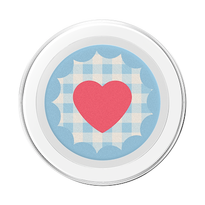 Secondary image for hover Gingham Heart &mdash;  MagSafe PopGrip