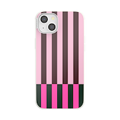 Pop of Pink Stripe &mdash; iPhone 14 Plus MagSafe Case image number 1