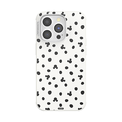 White Mickey Polka Dot &mdash; iPhone 14 Pro MagSafe Case