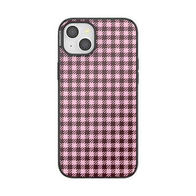 Black Cherry Gingham &mdash; iPhone 15 Plus MagSafe Case