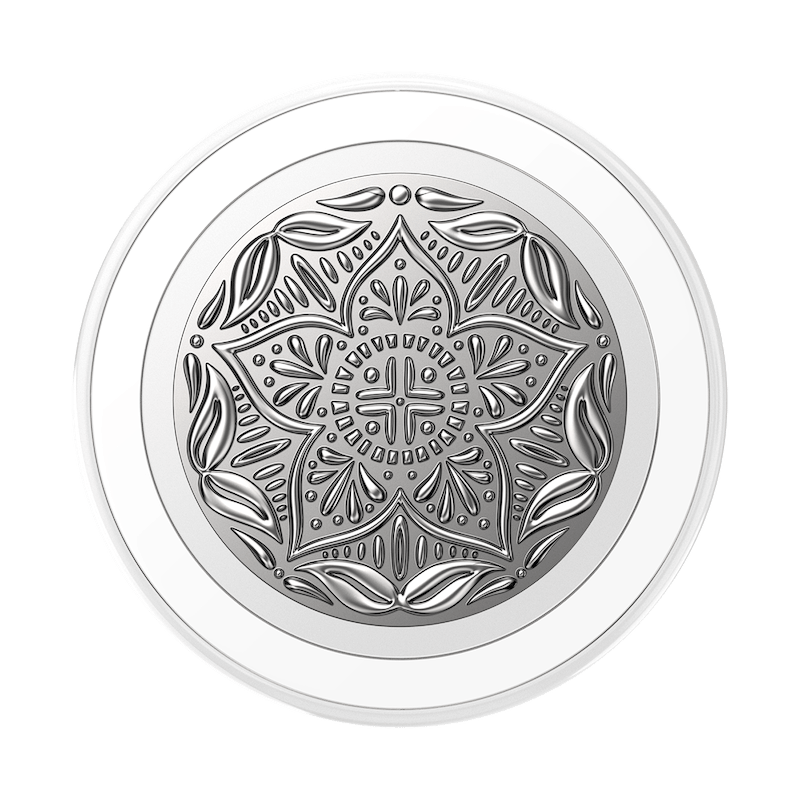 Enamel Silver Mandala — MagSafe PopGrip image number 1
