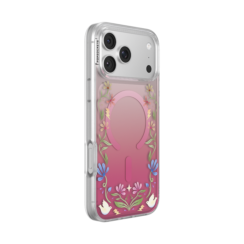 Maroon Boho Wildflowers &mdash; iPhone 17 Pro Max MagSafe Case image number 1