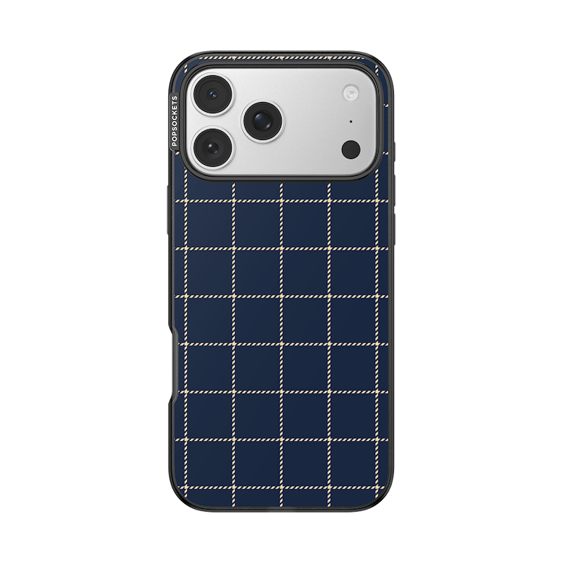 Windowpane Navy &mdash; iPhone 18 Pro Max MagSafe Case image number 0