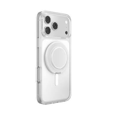 Secondary image for hover Glossy White &mdash; MagSafe Kick-Out Grip & Stand