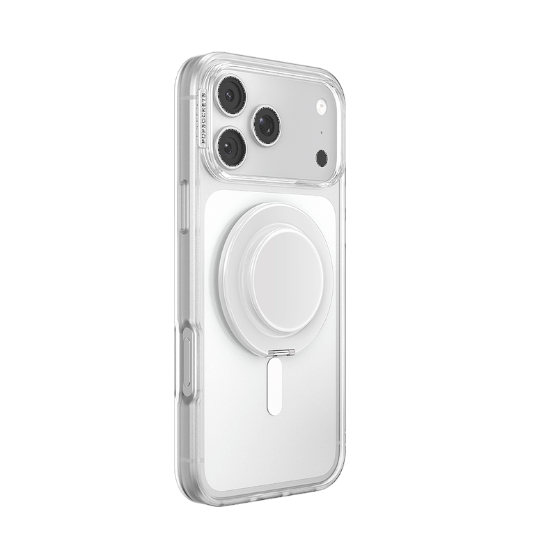 Glossy White &mdash; MagSafe Kick-Out Grip & Stand image number 1