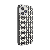 Harlequin Hearts Black &mdash; iPhone 15 Pro Max MagSafe Case image number 2