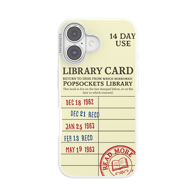 PopSockets Library Card &mdash; iPhone 16 MagSafe Case