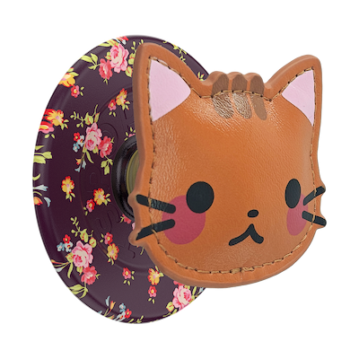 Stitched PU Cowboy Kitty &mdash; MagSafe PopGrip