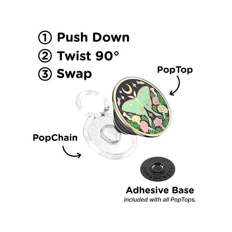 Enamel Luna Moth &mdash; PopTop image number 2