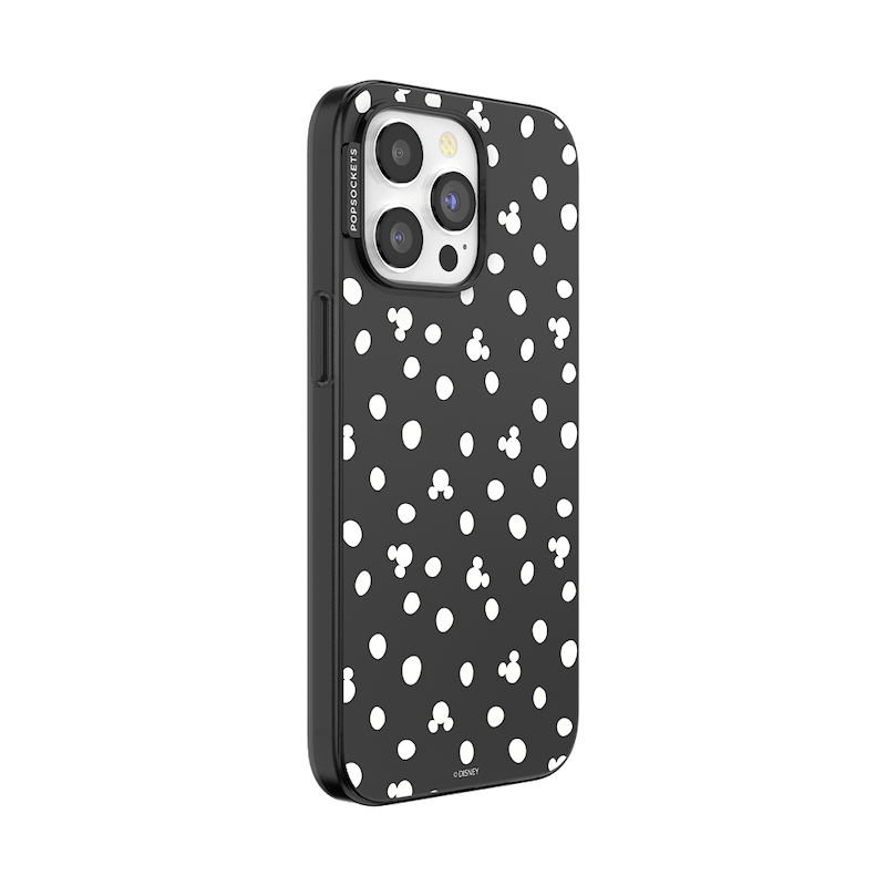 Translucent Black Mickey Polka Dot &mdash; iPhone 15 Pro Max MagSafe Case image number 1