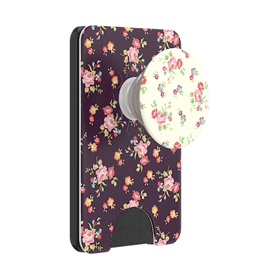 Ditsy Floral Noir &mdash; MagSafe PopWallet+
