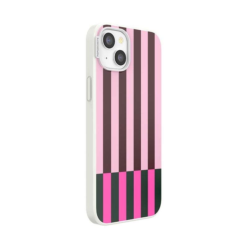 Pop of Pink Stripe &mdash; iPhone 15 Plus MagSafe Case image number 1