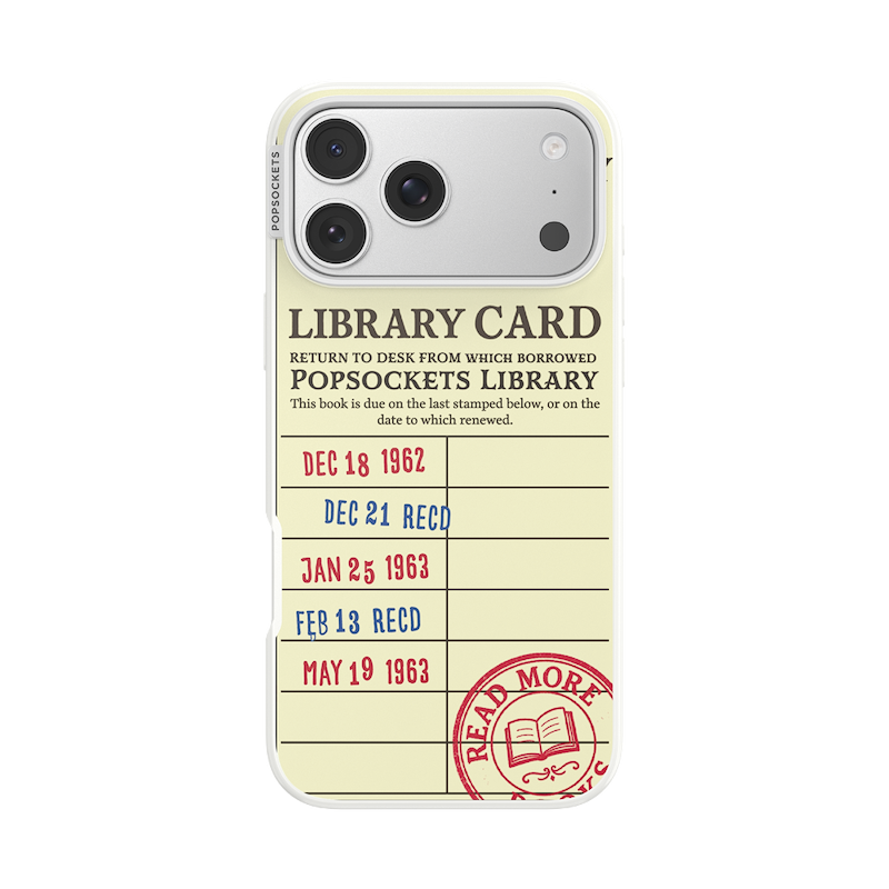 PopSockets Library Card &mdash; iPhone 18 Pro Max MagSafe Case image number 0