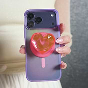 Crystal Heart Neon Pink &mdash;  MagSafe PopGrip image number 3