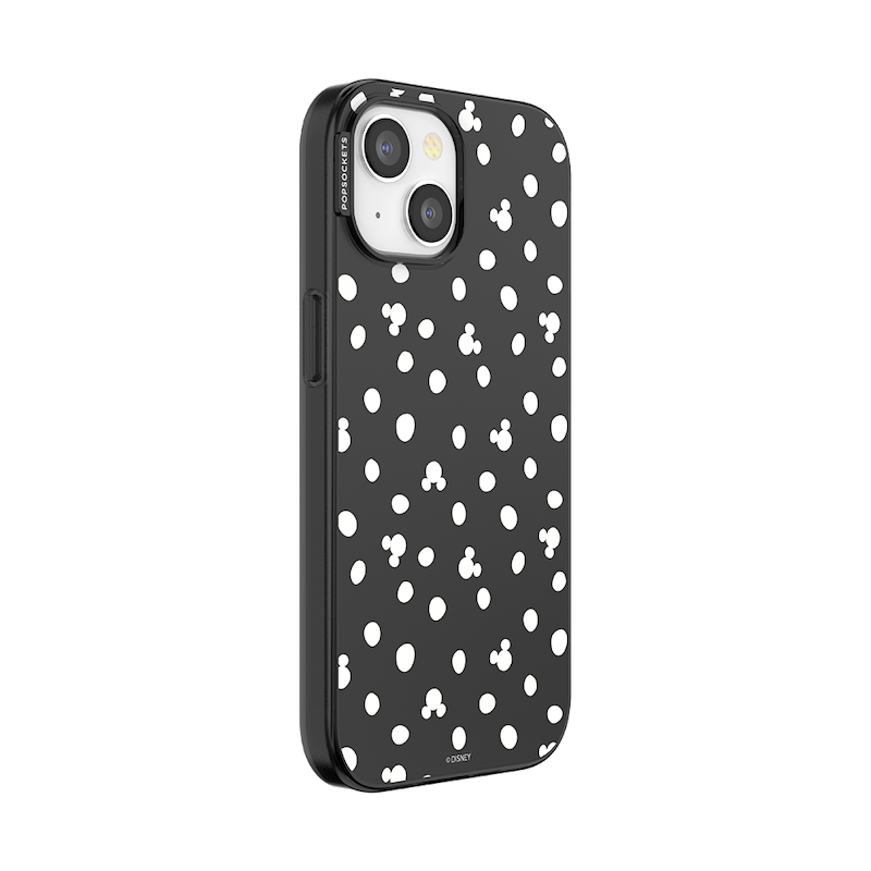 Translucent Black Mickey Polka Dot &mdash; iPhone 15 MagSafe Case image number 1