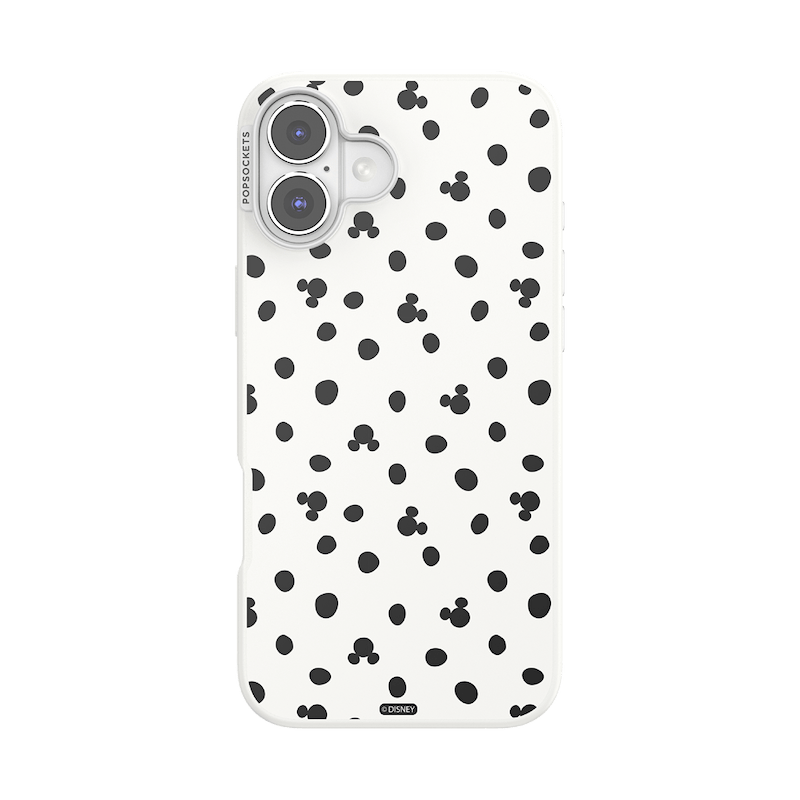 White Mickey Polka Dot &mdash; iPhone 16 Plus MagSafe Case image number 0