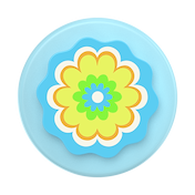 Molded Flower Kaleidoscope Blue &mdash; MagSafe PopGrip image number 2