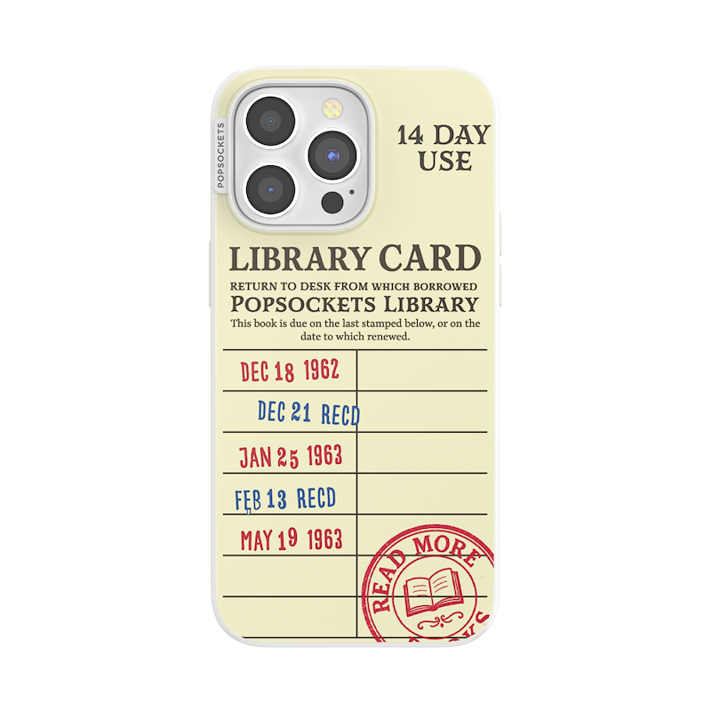 PopSockets Library Card &mdash; iPhone 15 Pro Max MagSafe Case image number 0