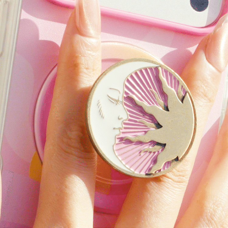 Enamel Lunar Dreams Pink &mdash; MagSafe PopGrip image number 2