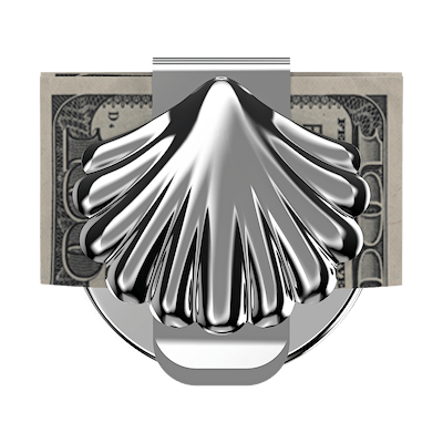 Secondary image for hover Enamel Money Clip Clam &mdash; MagSafe PopGrip