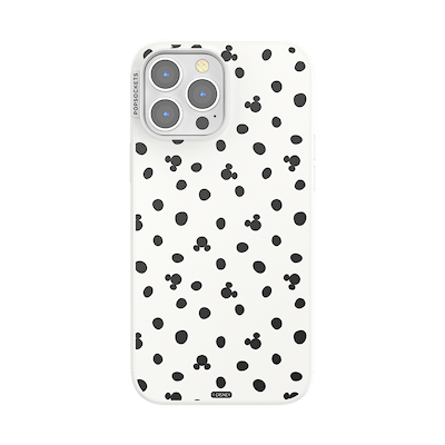 White Mickey Polka Dot &mdash; iPhone 13 Pro Max MagSafe Case
