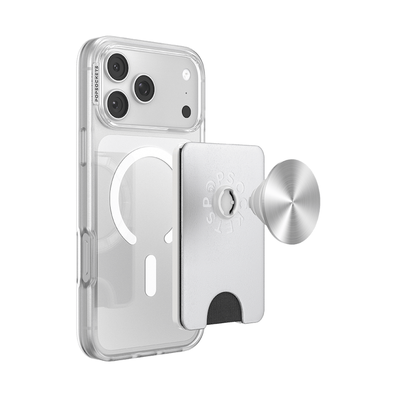 Silver Radial &mdash; MagSafe Kick-Out PopWallet+ & Stand image number 8