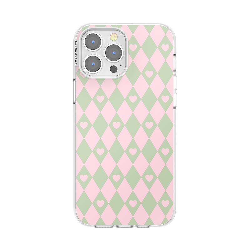 Harlequin Hearts Pink &mdash; iPhone 13 Pro Max MagSafe Case image number 0