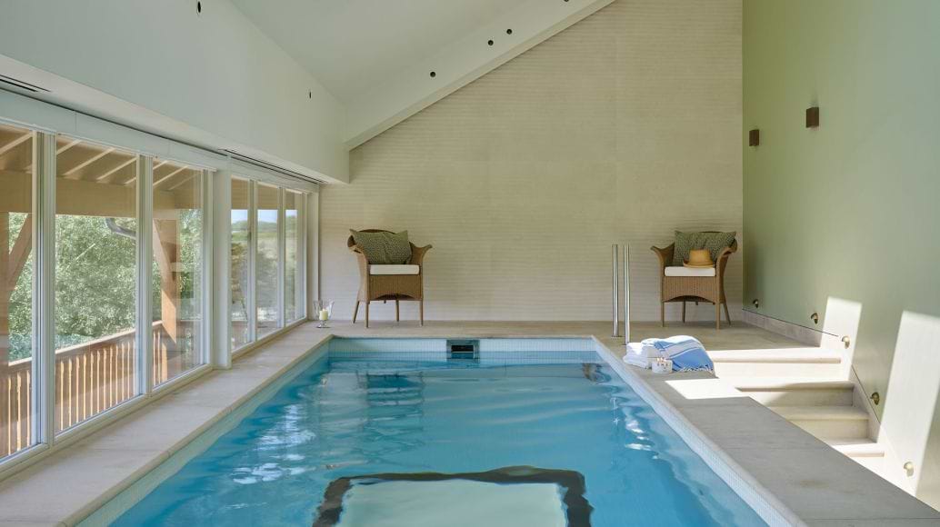 An Indoor Pool with a View