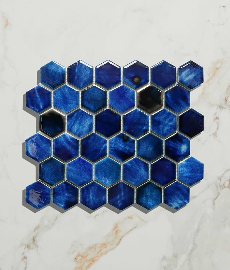 Akazu Porcelain Mosaic Cobalt