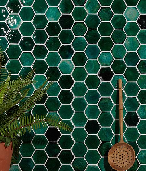 Akazu Porcelain Mosaic Emerald