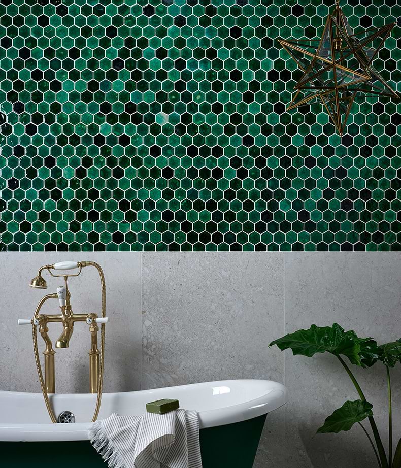 Akazu Porcelain Mosaic Emerald