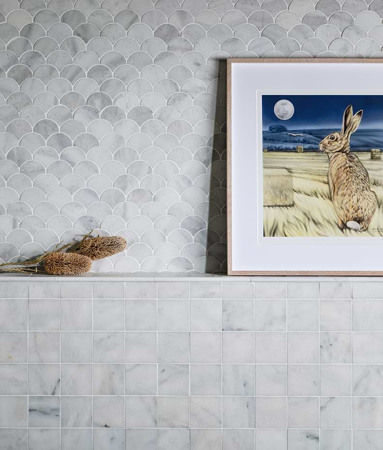 Long Island Marble Honed Finish Scallop