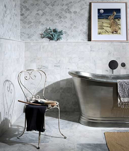 Long Island Marble Honed Finish Scallop