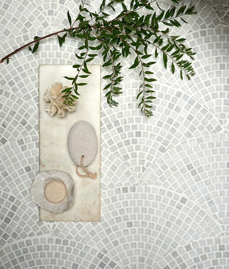 Long Island Marble Fan Mosaic