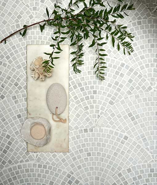 Long Island Marble Fan Mosaic
