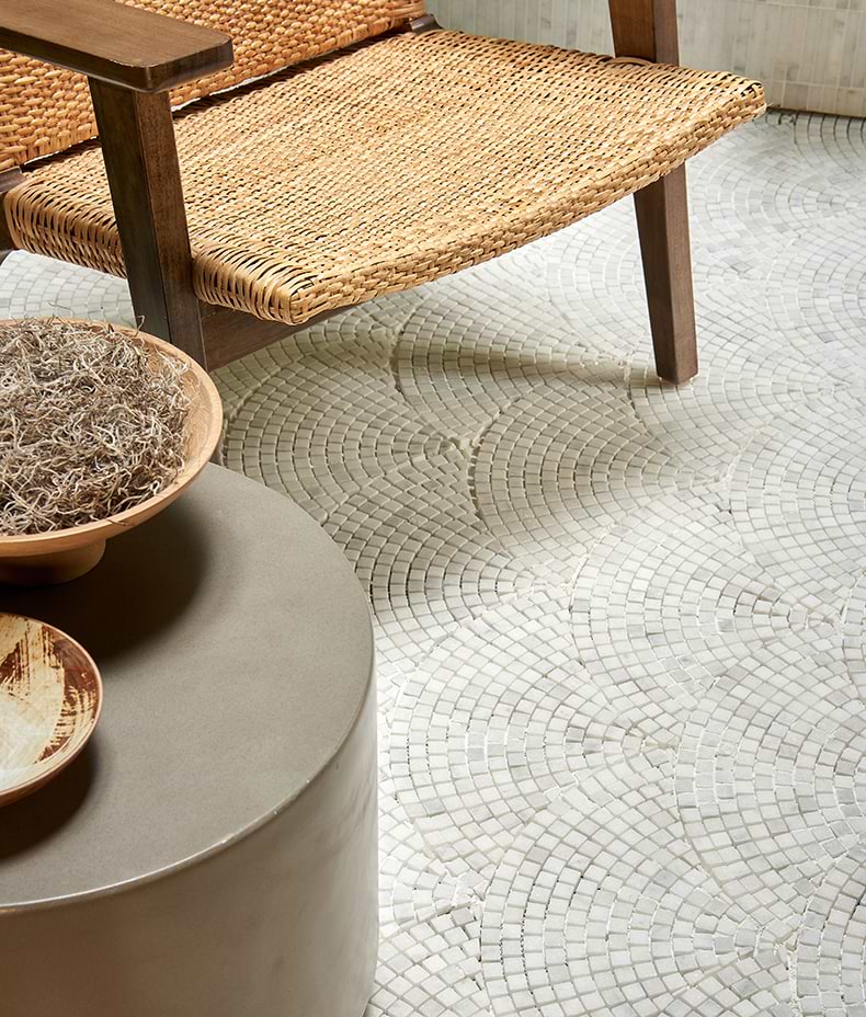 Long Island Marble Fan Mosaic