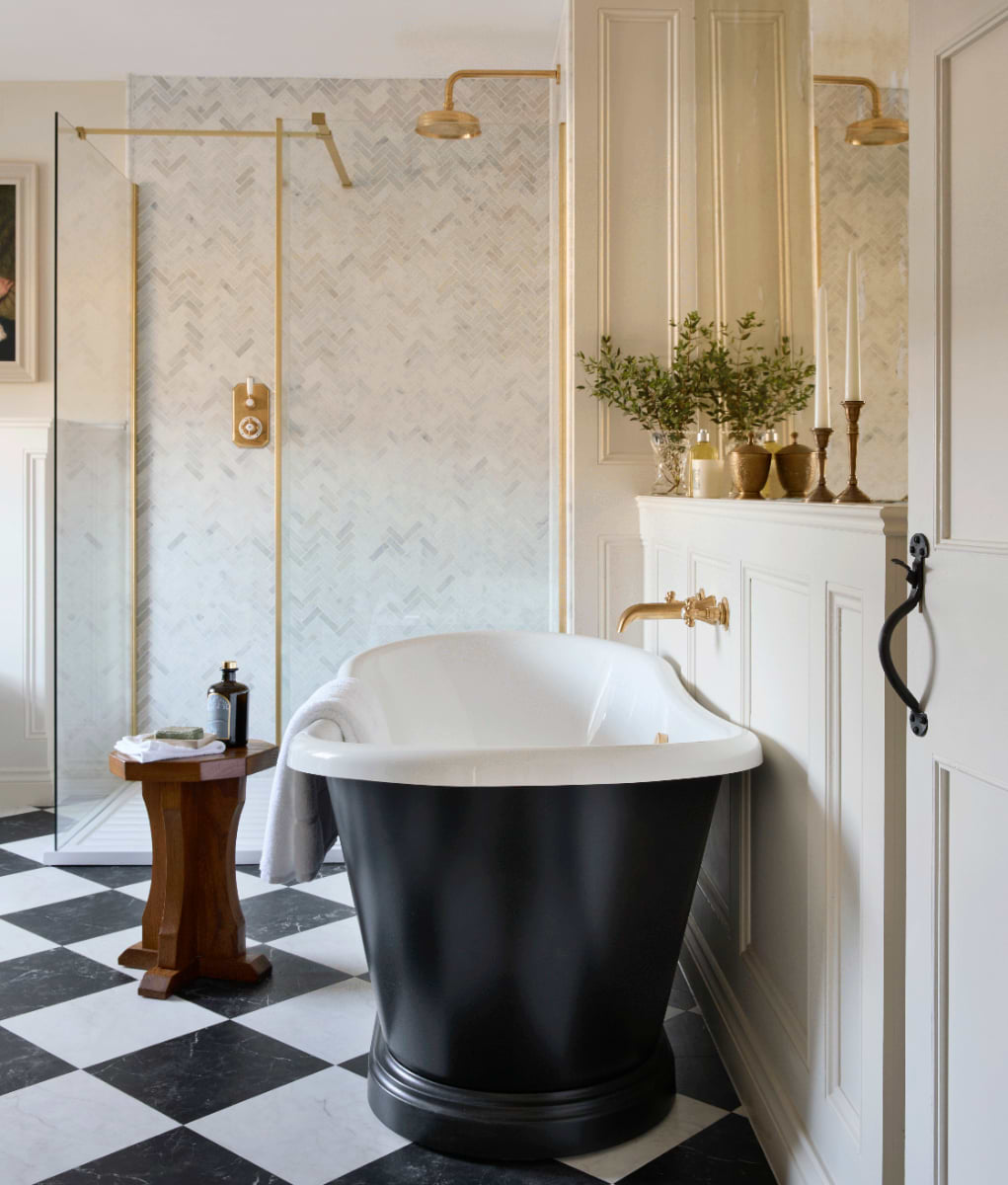 Long Island Marble Herringbone Mosaic