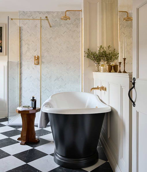 Long Island Marble Herringbone Mosaic