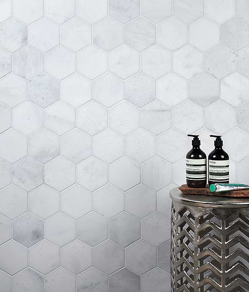Long Island Marble Honed Finish Large Hexagon