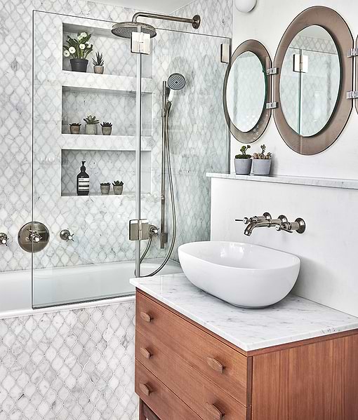 Long Island Marble Honed Finish Tear Drop