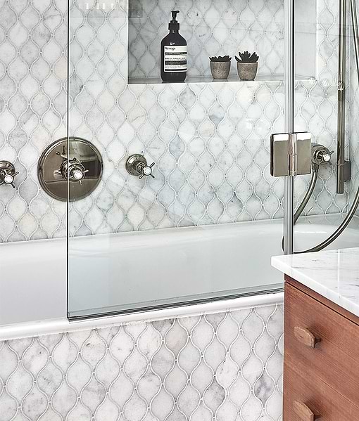 Long Island Marble Honed Finish Tear Drop