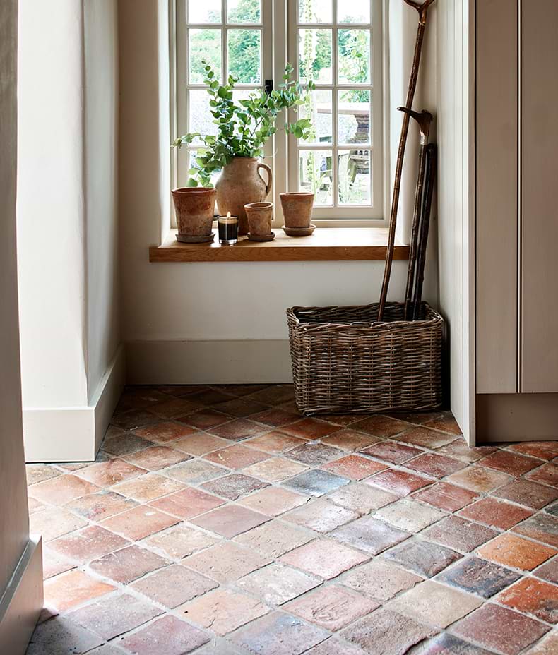 Antique Burgundy Terracotta Reclaimed