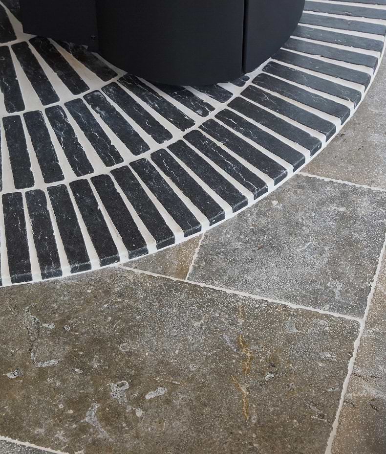 Hazlebury Limestone Klinkers Tumbled & Etched