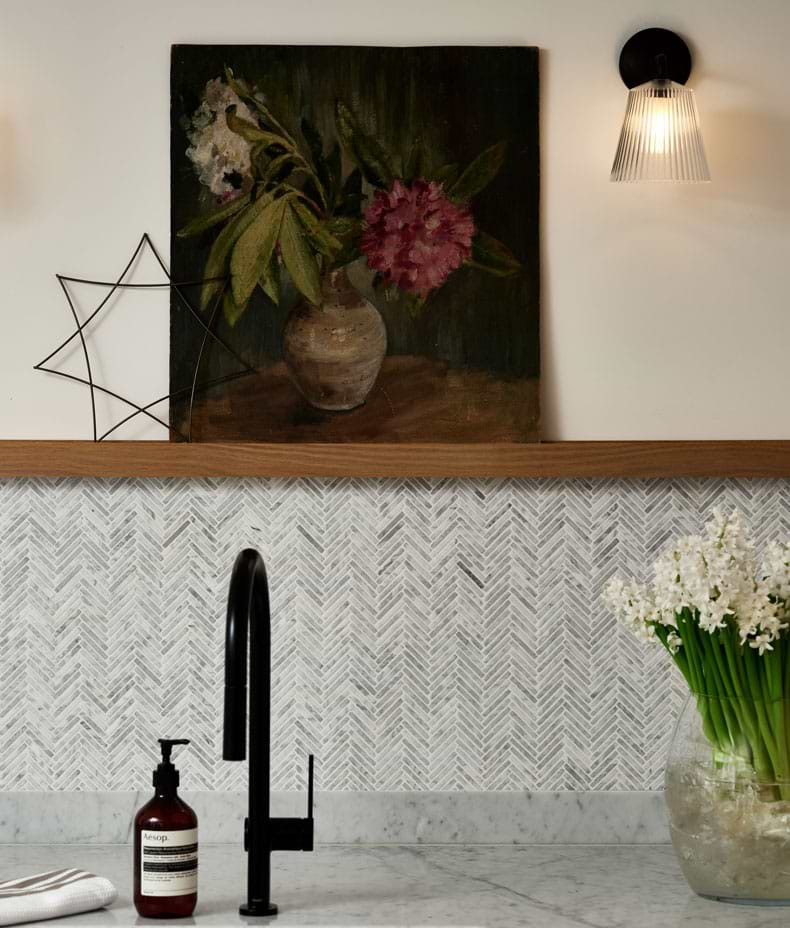 Athens Carrara Marble Mosaic