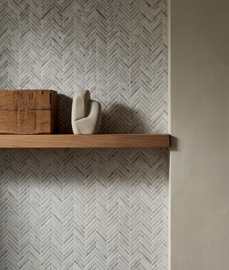 Athens Carrara Marble Mosaic