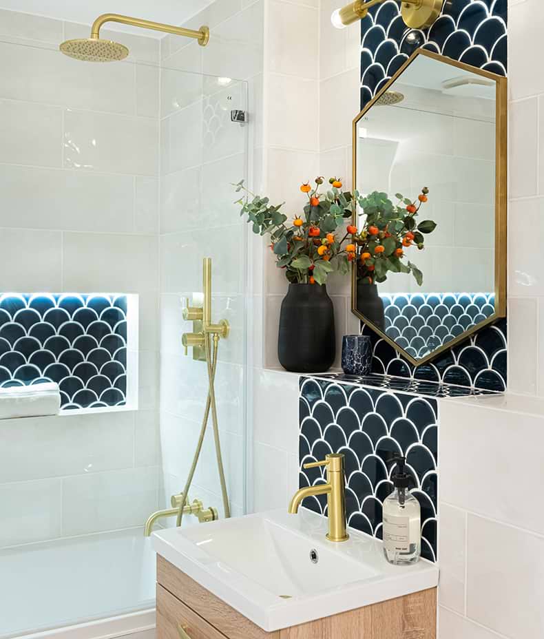 Atlantis Porcelain Mosaic Navy